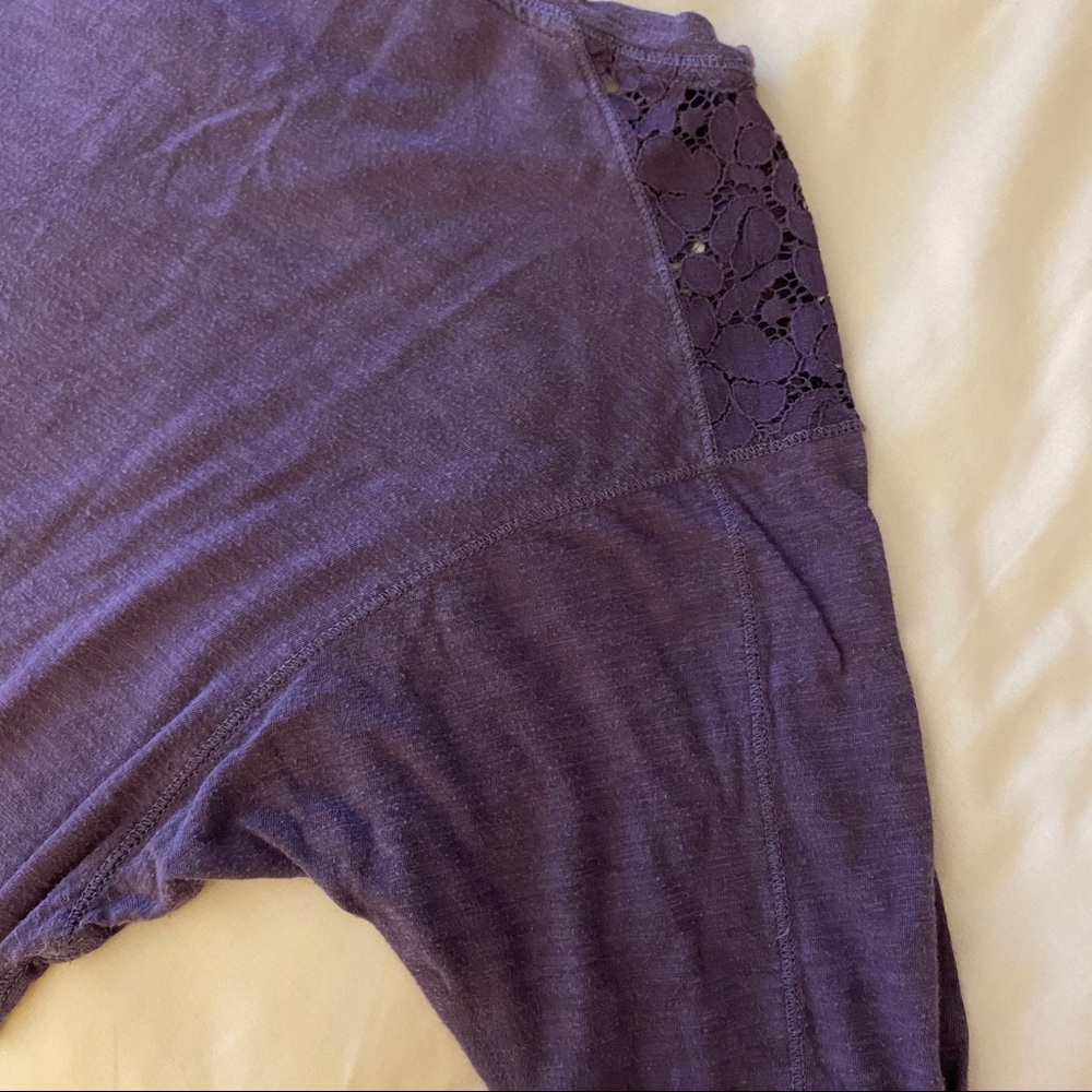 American Eagle Purple Shirt with Lace Detailing - Picture 5 of 6